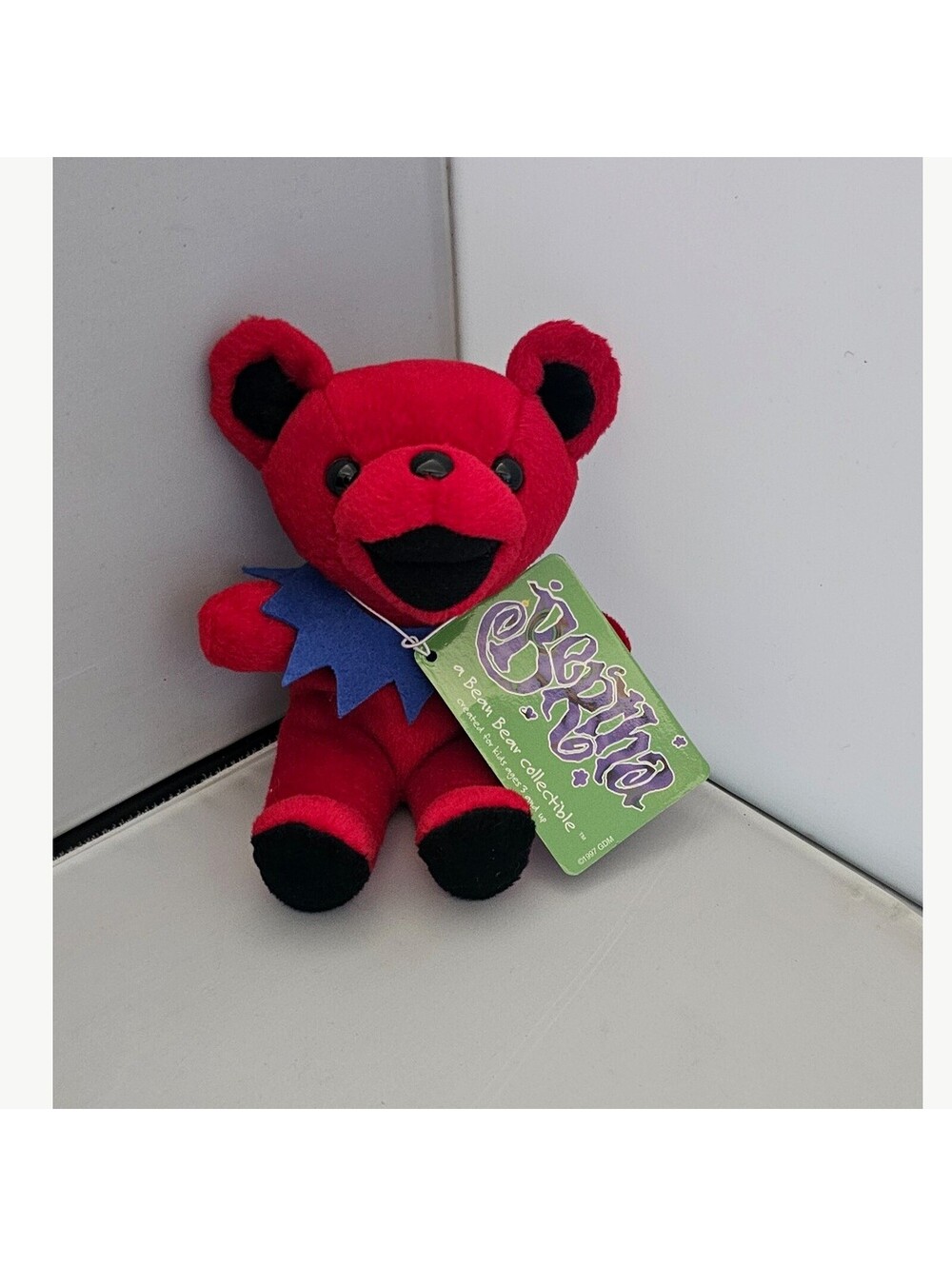 Vintg Liquid Blue Grateful Dead BERTHA Bean Bag Plush Bear Tour Memory Swing Tag